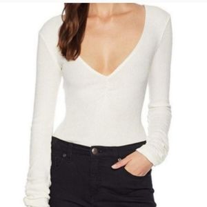 Free People White Bodysuit